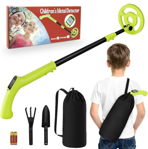iTayga Détecteur de métaux réglable pour enfants (61 à 88,9 cm), bobine de haute précision, détecteur de métaux professionnel, étanche, pliable, très léger (seulement 0,88 pouds), vert 02