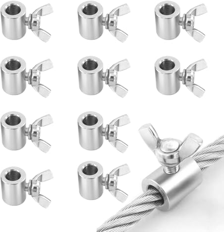 Drahtseil-Clips, Drahtseil-Clip, Einzelloch, 304 Edelstahl, Drahtloch, 4 mm, 10 Stück
