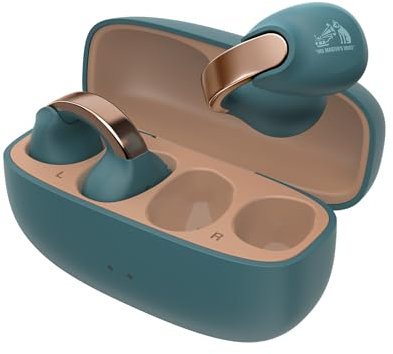 JVC Auriculares Inalámbricos Bluetooth | 24h de Batería y Carga Rápida | Auriculares Oreja Abierta | Ligeros y Resistentes al Agua | Deportivos con IPX4 y Control Táctil - HA-NP1T Azul