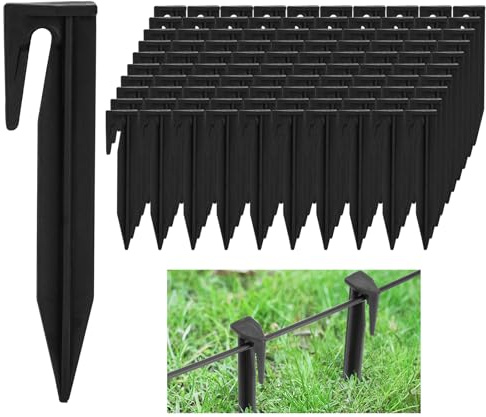 200 Stück Erdnägel für Mähroboter Begrenzungskabel, Rasenroboter Erdanker Erdhaken Erdspieße, Befestigung von Begrenzungsdraht Bodenanker, für Gardena, Husqvarna, Worx, Bosch, Yard Force