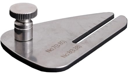 FACAIIO Placa de ayuda para perforar costuras de cuero de acero inoxidable con hierro y cincel de cordones