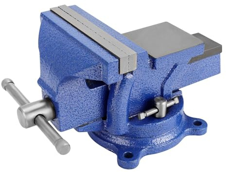 GREENSAPPIRE 5 Inch Table Vice 360° Swivel Base Cast Iron Bench Vise Tool
