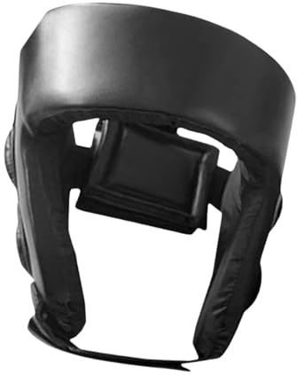Casco de boxeo para la cabeza, equipo de protección grueso para taekwondo karatemma, negro, niños