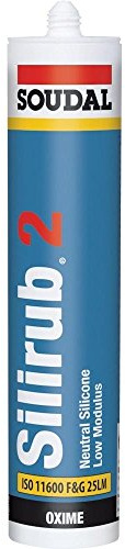 Soudal 102419 Silirub 2 Neutral Silicone, Light Brown, 310 ml