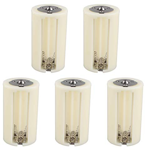 Futheda 5 Piezas Adaptadores de Batería Portátil,Convertidores 3 Pilas AA a una Batería D, 3X AA a D Conversor de batería, 3 Ranuras AA Adaptador de batería Soporte de Caja de batería