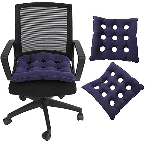 Cojín inflable del asiento de la silla de ruedas, Colchoneta Antiescaras, Cojín de aire inflable antiescaras para silla de ruedas asiento con almohadilla de aire para coche de oficina(420mm*420mm)