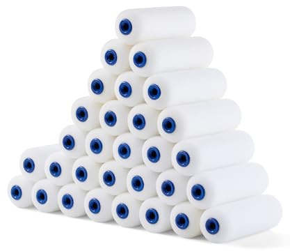 Bates- Foam Paint Roller Covers, 4 Inch, 30 Pack, Paint Roller 4 Inch, High Density Foam Roller Paint Covers, 4 Inch Paint Roller, Paint Rollers 4 Inch, Foam Paint Roller 4 Inch Foam Roller