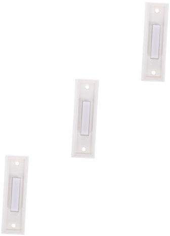 Gadpiparty 3pcs Vintage Plastic Doorbell Switch Easy Install Push Button Chime Button for Home Decor