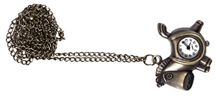 WRITWAA Vintage Taschenuhr Kette Praktische Anhängeruhr für Herren Edle Taschenuhr Materialien Retro Uhr mit Verstellbarer Ketten Steampunk Design für Alltag und Besondere Anlässe