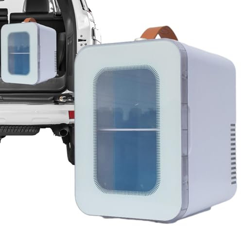 Small Car Refrigerator - Portable Car Freezer, Space Saving Smart Travel Fridge | 6L Energy Saving Clear Cooler with 2 Modes