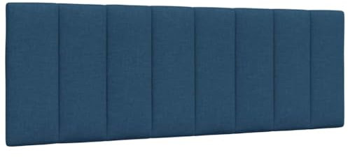 vidaXL Kopfteil-Kissen Blau 120 cm Stoff, Kopfteilkissen, Kopfkissen, Lesekissen, Kopfteilpolster, Rückenkissen, Kissen-Kopfteil, Kopfteil Polster
