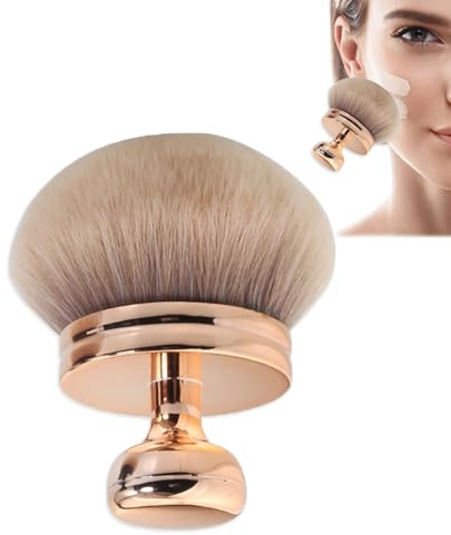 Tnhsvp Extra Large Makeup Brush, Tanning Body Brush Applicator, Oval Body Makeup Applicator, Rose Gold Professional Makeup Blending Tool, for Face and Body