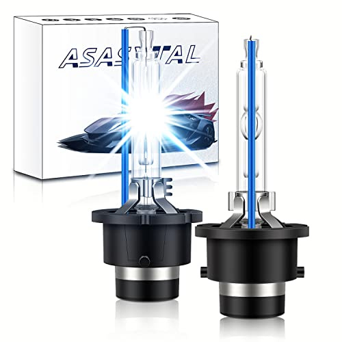 Asasytal D4S Xenon Bulbs 8000K Cool White High Low Beam 12V Car Light 35W Replacement Bulb, 2 Pcs