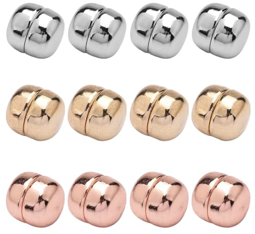 HTTDSLF 12 Pares Alfileres Magnéticos para Hijab, Pines Magnéticos Redondos para Hijab, Bufanda Hijabs Imanes, Broches Fuertes Sin Perforación, para Mujeres Niñas Bufanda