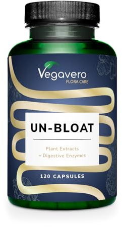 Vegavero Unbloat | Con Bromelina, Papaina, Carciofo e Finocchio | Per Digestione e Disturbi allo Stomaco | con Capsule Gastroresistenti | Senza Additivi | No OGM | Vegan
