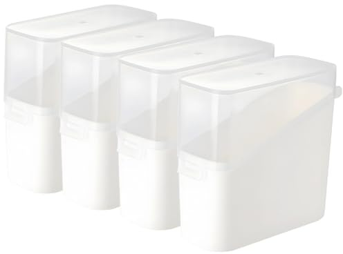 Caja de almacenamiento de queso con tapa abatible para refrigerador, recipiente de queso en rodajas, soporte de alimentos de ahorro de alimentos, paquete de 4 unidades, plástico blanco, hermético y a