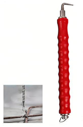 BigCheer Driller Driller Drillapparat con autocarro – Pinza universale per recinzioni, giardinieri e fioristi – Filo rodler Twister per filo di fiori, filo avvolgente e filo fiorista (rosso)