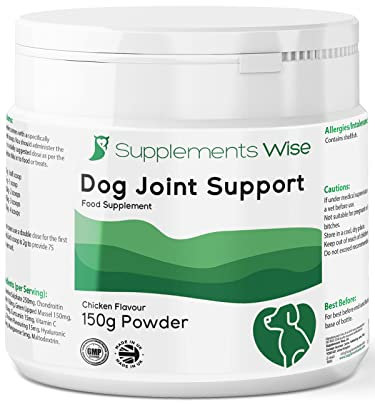 Joint Powder for Dogs - Includes Green Lipped Mussel for Dogs & Glucosamine - Joint Supplements for Your Young or Senior Dog - Mobility Support -150g Chicken Flavour