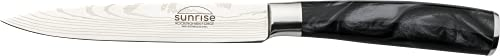 Rockingham Forge Universalmesser, Sunrise Kollektion, 12cm, Schwarzer Harzgriff, Klinge aus Rostfreiem Stahl, Edelstahl, Geschenkverpackung, RF-2102BK