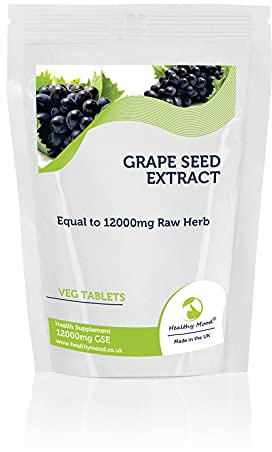 Grapeseed Extract GSE x500 Tablets Equal to 12000mg Raw Herb Supplements Letter-Box Friendly