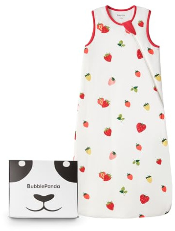 BubblePanda Rayon Made from Bamboo Sleep Sack 12-18 Months 1.0 Tog Soft Toddler Sleeping Sack for Babies 2-Way Zipper Baby Wearable Blanket