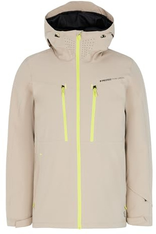 Protest PRTTIMOTHY Men's Ski and Snowboard Jacket, Bamboo Beige, XL