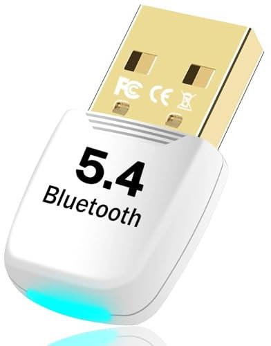 Adattatore Bluetooth 5.4 USB per PC, chiavetta USB Bluetooth 5.4 Dongle EDR per Laptop Desktop Computer, supporta Windows 11/10/8.1/7