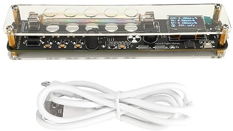 Gearwell Detector de radiación nuclear Dosímetro de radiación portátil USB Contador Geiger digital Detector de radiación nuclear Indicación de luz de sonido