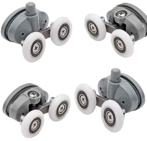 Zpengtai Rotelle Box Doccia 4 rulli/Ruote/rulli for Porta Doccia Doppia, rulli di Ricambio Superiori e Inferiori for ferramenta for mobili, for Porte scorrevoli Ricambi Box Doccia Rotelle(27mm)