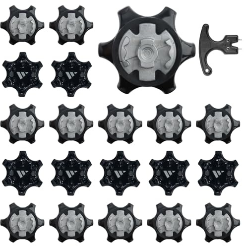Befurglor Golf Shoe Spikes, Pins System Replacement Bulk Cleats, Golf Shoe Studs with Wrench, Easy Install, Anti-Slip, Traction, Comfort