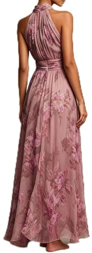 Abito da Sera da Donna - Lungo, Spalle Scoperte, da Cocktail, Motivo Floreale, Linea Ad A, in Tulle, Elegante, per Matrimonio, Maxi Abito da Ballo, Abito da Ballo, Abito da Ballo da Donna