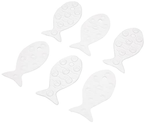 TATAY Fish Stickers Anti-Slip Bathtube, PVC, White, One Size