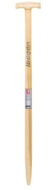 IDEAL Spatenstiel aus Esche mit T-Griff, 85 cm, gebogen, lackiert, Ø 41 mm, mit Brennstempel, für alle IDEAL-Spaten außer Rode-, Baumschul- und Kieler Form