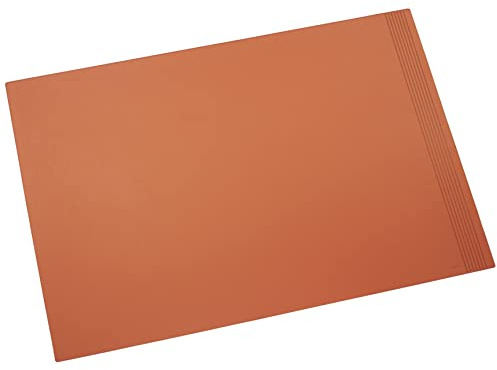 Läufer 39109 La Linea Schreibtischunterlage, 45x65 cm, naturgenarbtes Rindsleder, terrakotta, Handgefertigt aus Echtleder in Deutschland, Schreibunterlage aus Leder