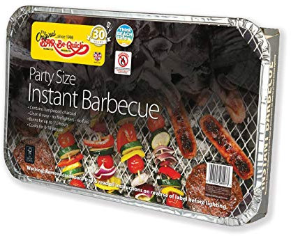 1 X FAMILY SIZE INSTANT DISPOSABLE BBQ- COOKS FOR TEN!