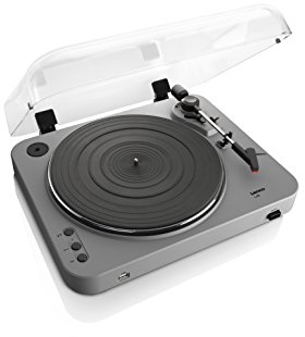 Lenco L-85 Grey | 33 & 45 RPM Semi-Automatic Belt Drive USB Turntable for Vinyl with Integrated Stereo Pre-Amplifier and Moving Magnetic Cartridge (MMC) - Grey Record Player