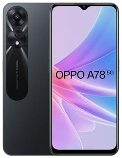 OPPO A78 Smartphone, Dimensity 700, 5G, 6.56” LCD, HD+ 90Hz, Main camera 50MP + Portrait 2MP with rear camera, 8MP front camera, 4GB+128GB, 5000mAh 33W SUPERVOOCTM, Android 13, Glowing Black
