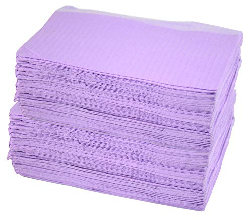 Aokbean 125 pz 13 x 17,7 pollici 3 Strati Monouso Tatuaggio Tovaglia Tovaglia da Tatuaggio Impermeabile Tampone per la Pulizia Degli Asciugamani Tovaglia da Tavola per Forniture per Tatuaggi (viola)