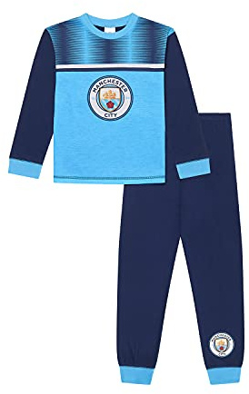 MANCHESTER CITY F.C - Pijama para niños de 3 a 15 años, producto oficial de fútbol americano, azul, 3-4 Years