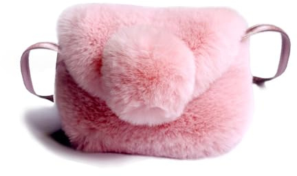Borsa Piccola in Peluche, Borsetta Principessa per Bambina 1-3 Anni - Contenitore per Chiavi, Fazzoletti, Maschere, Carte