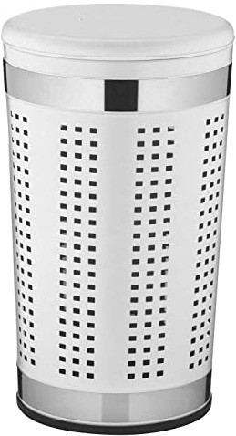 Nicht Zutreffend Wäschesammler - Weiß - Silberfarben - Metall