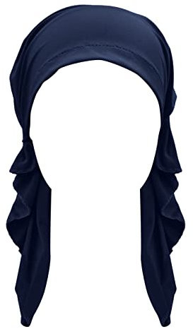Paintball Schuhe -Hut-Kappe ethnischer böhmischer vorgebundener Zopf-Haar-Abdeckungs-Verpackungs-Turban-Kopfbedeckungs-Hut Tennis Damen (Navy, One Size)