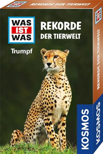 KOSMOS 741914 was IST was Trumpf Rekorde der Tierwelt, Quartett für Kinder ab 8 Jahren, Trumpf Kartenspiel, Quizspiel perfekt als kleines Geschenk oder Mitgebsel