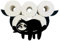 Toilettenpapierhalter Schaf, Lustiger Wc Wand Rollenhalter Stehend Papierhalter Rollenhalter, Metall Ersatzrollenhalter Schwarz Schaf Deko Badezimmer