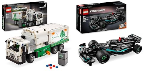 LEGO Technic Mack LR Electric Garbage Truck Toy for Boys & Girls aged 8 Plus Years Old & Technic Mercedes-AMG F1 W14 E Performance Race Car Toy for Kids, Boys and Girls aged 7 Plus