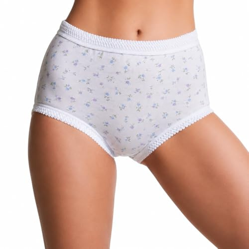 ShopMCR Lot de 3 slips pour femme taille haute en coton - Culottes maxi pour maman - Confort quotidien - Ajustement extensible - Pour filles, 50-52