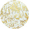 Premium Tischset Set, 12 Stück Runde Tischsets Gold, Doppelseitigen Platzset Rund mit Goldfolie, Netzartig Platzdeckchen Glitzer Tischsets Platzsets für Esszimmer, Küche, Hochzeit, Party, Fest