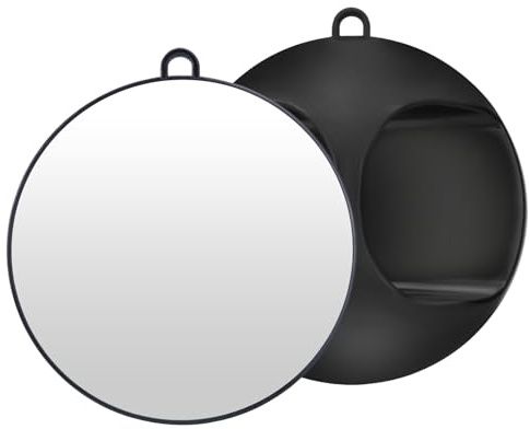 Espejo de Peluquería Redondo, Espejo de Mano de Salón, Espejo Barbero Ligero de Mano Redondo, Hairdressing Salon Round Mirror, Espejo de Mano Profesional para Peluquería, Barbería, Belleza, Salón