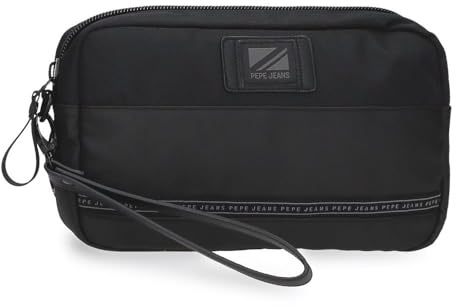 Pepe Jeans Stratford Bolso de Mano Negro 24,5x15x6 cms Poliéster by Joumma Bags