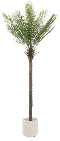 ML-Design Palma Artificiale 210 cm Piante Artificiali Grandi Piante Finte Tropicale Pianta Artificiale Decorazione in Plastica in Vaso per Interni/Esterni Albero Artificiale Come Vero per Soggiorno